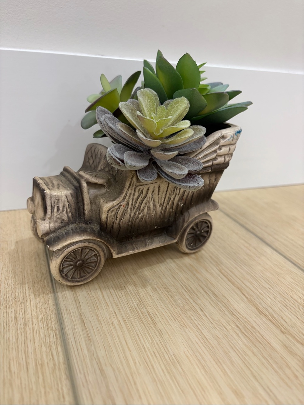 Vintage Napcoware Japan Antique Car Planter Ceramic Succulent Pot Mid Century